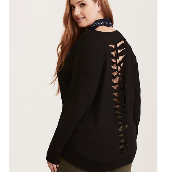 torrid Tops - Torrid slashed back sweatshirt